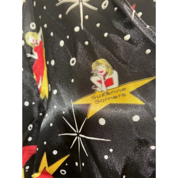 Suzanne Somers Night Shirt Loungewear Large Black New with Tags - Picture 4 of 7